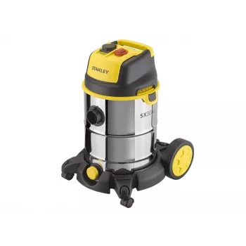 Aspirador en húmedo y seco STANLEY SXVC30XTDE 30 L de depósito, 1600 W, manguera de 2 m, cable de 5 m