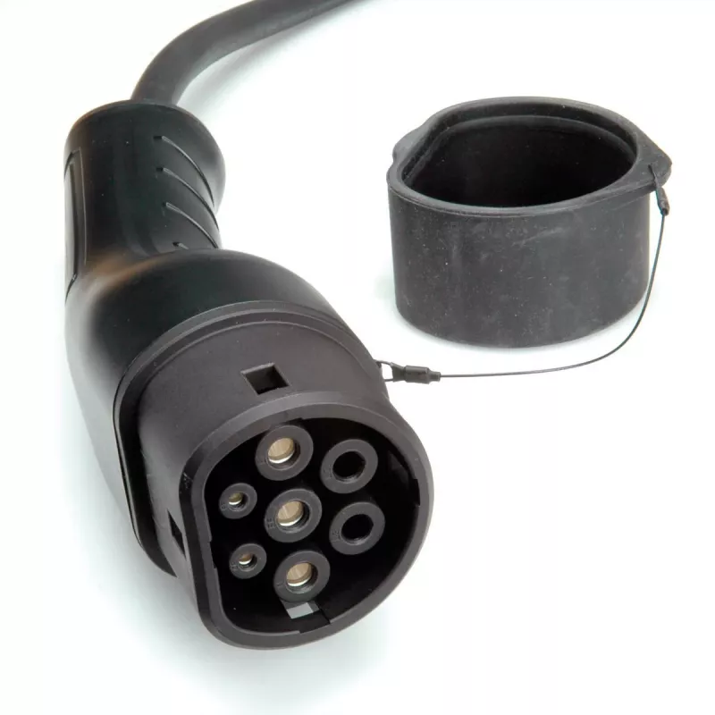 Cable de carga para vehículo eléctrico ROLINE Type 2 a Type 2 7,5 m 7,4 kW 32 A 250 V negro