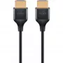 Goobay 75296 Slim cable HDMI de alta velocidad con Ethernet, 4K@60Hz, HDMI 2.0, macho a macho, 5 m, negro