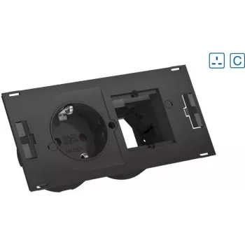 Alargador Bachmann DUE 1 salida AC interior negro (929.034)