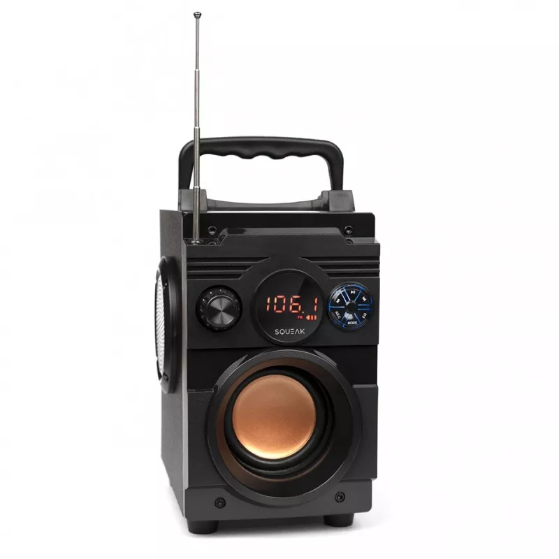 Squeak Bassblaster Altavoz Bluetooth 5.1, radio FM, reproductor MP3 SQ1001