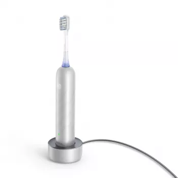 Cepillo de dientes eléctrico MOVA Fresh Pro Adult Sonic plateado — 4 modos, batería de Li‑Ion, temporizador integrado