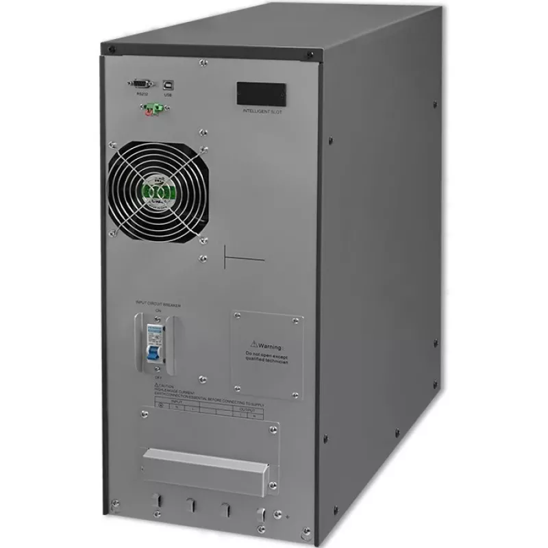 Qoltec 53982 SAI online de onda sinusoidal pura, 6 kVA / 4,8 kW, LCD, USB