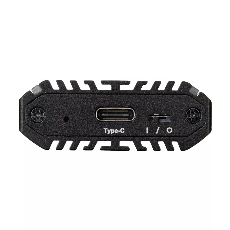 Carcasa para SSD M.2 SilverStone SST-MS13, USB 3.2 Gen 2, pantalla de estado RGB LED, negra