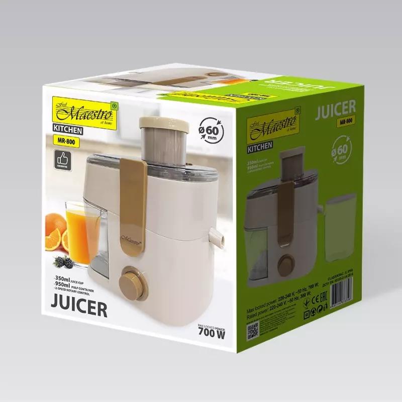 Maestro MR-800 licuadora de frutas, 700 W, beige