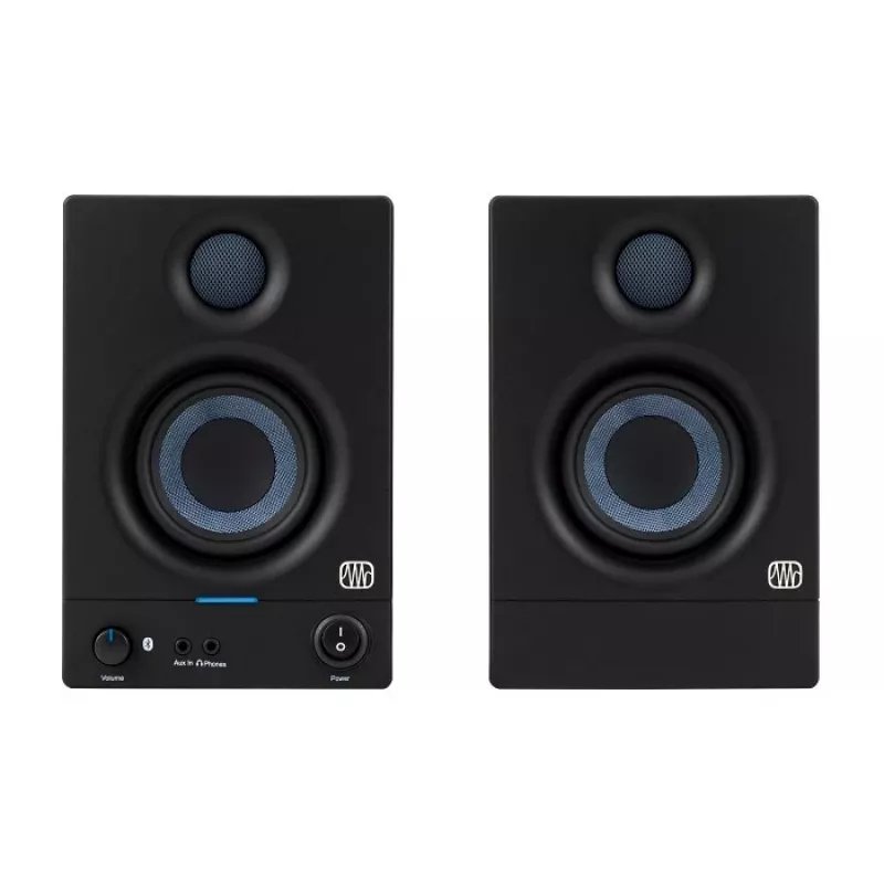 Monitores de estudio activos PreSonus Eris 3.5 BT 2nd Gen — 2×25W RMS, 80–20.000 Hz, Bluetooth 5.0, entradas RCA/TRS, auriculares de 3,5 mm