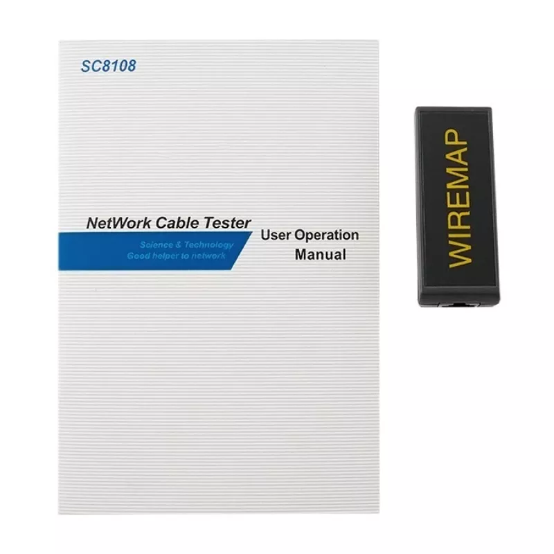 Comprobador de cables QOLTEC 54279 — RJ45, RJ12, comprobador BNC
