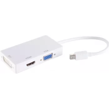 Adaptador shiverpeaks ®-BASIC-S--Mini DisplayPort conector macho a HDMI/DVI/VGA conector hembra, Blanco (BS10-01015)