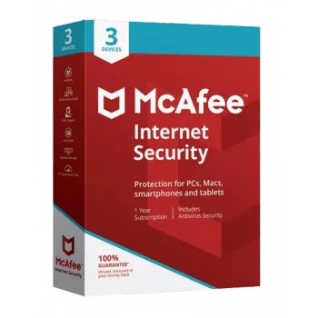 McAfee Internet Security - 3 usuarios 1 año, Global