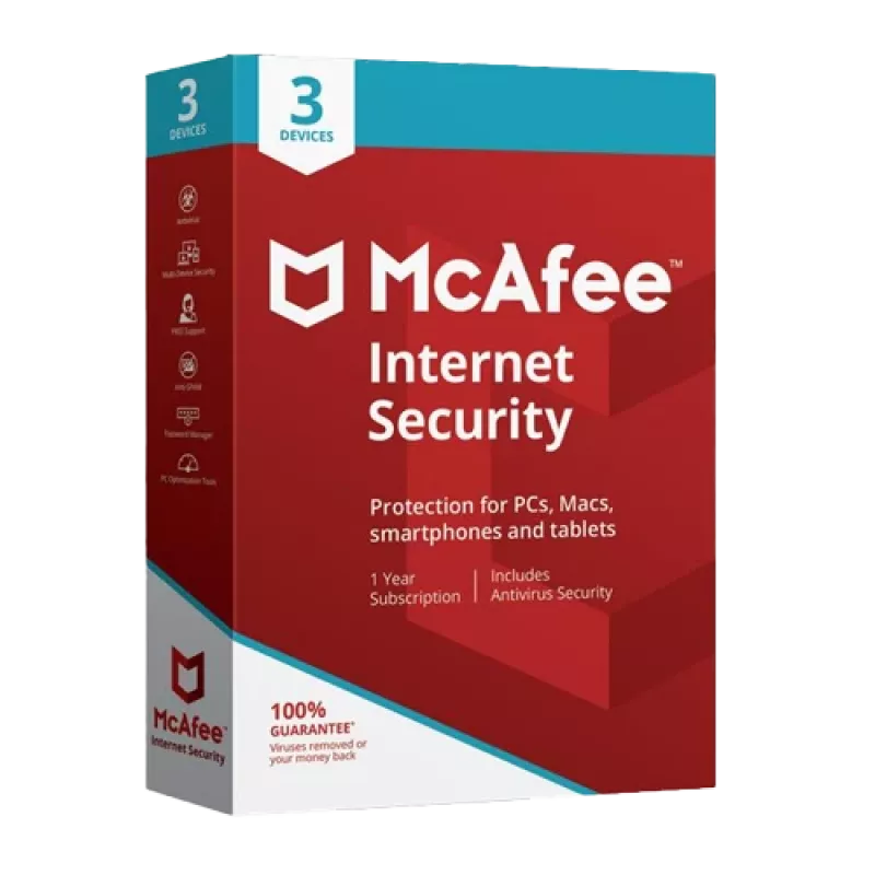 McAfee Internet Security - 3 usuarios 1 año, Global