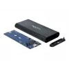 Delock - carcasa para almacenamiento - M.2 - tarjeta M.2 NVMe - USB 3.1 (Gen 2) - negro (42614)
