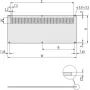 Schroff 30849022 panel trasero, perforado, 3U, 63 HP