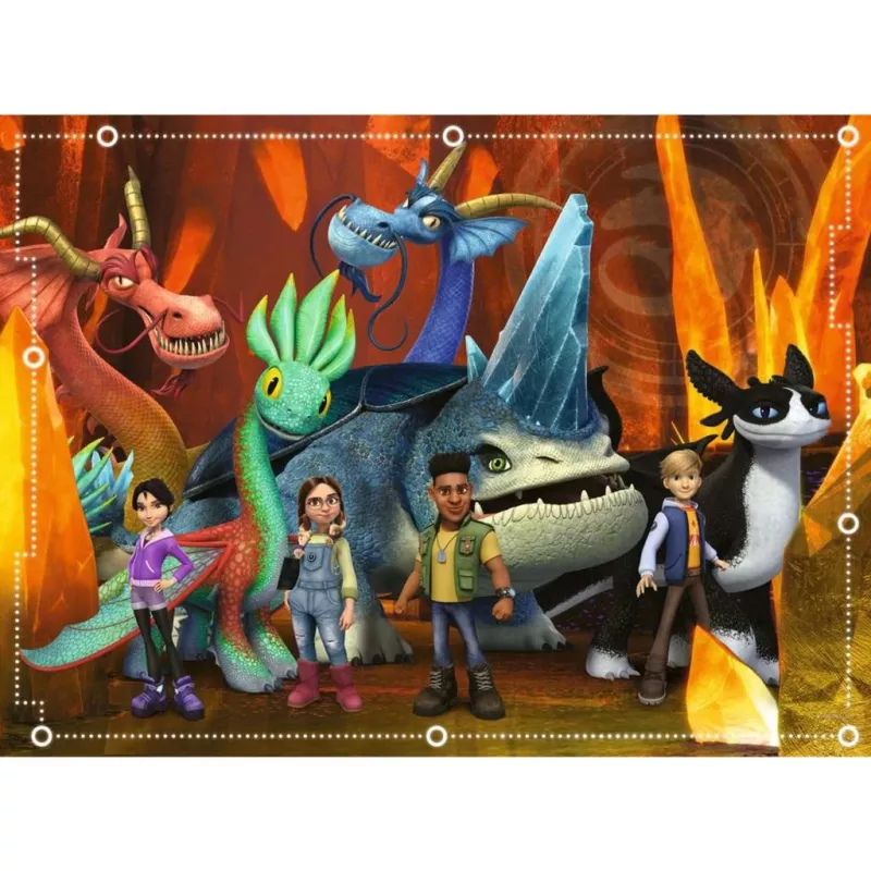 Puzzle infantil Dragons - Los nueve reinos (100 piezas)