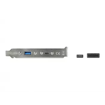 Chapa de ranura DeLOCK 89934 con 1 x conector USB Type-C y 1 x conector USB Type-A
