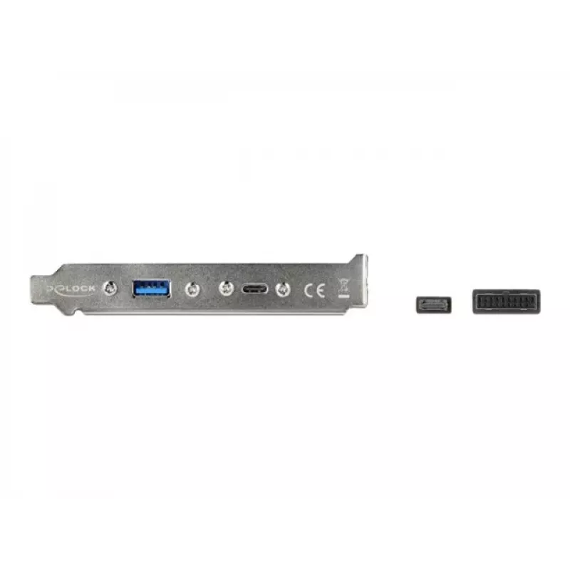Chapa de ranura DeLOCK 89934 con 1 x conector USB Type-C y 1 x conector USB Type-A