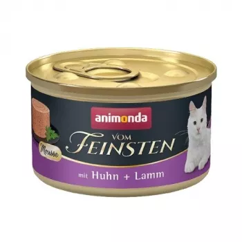 Comida húmeda para gatos animonda Vom Feinsten pollo y cordero sin cereales 85 g lata, gatos adultos, 78 % humedad, 11 % proteína, 7 % grasa