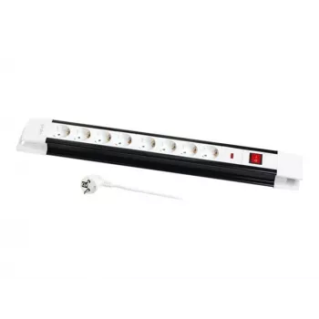 Alargador de corriente LogiLink LPS207 3 m 8 tomas de CA negro blanco
