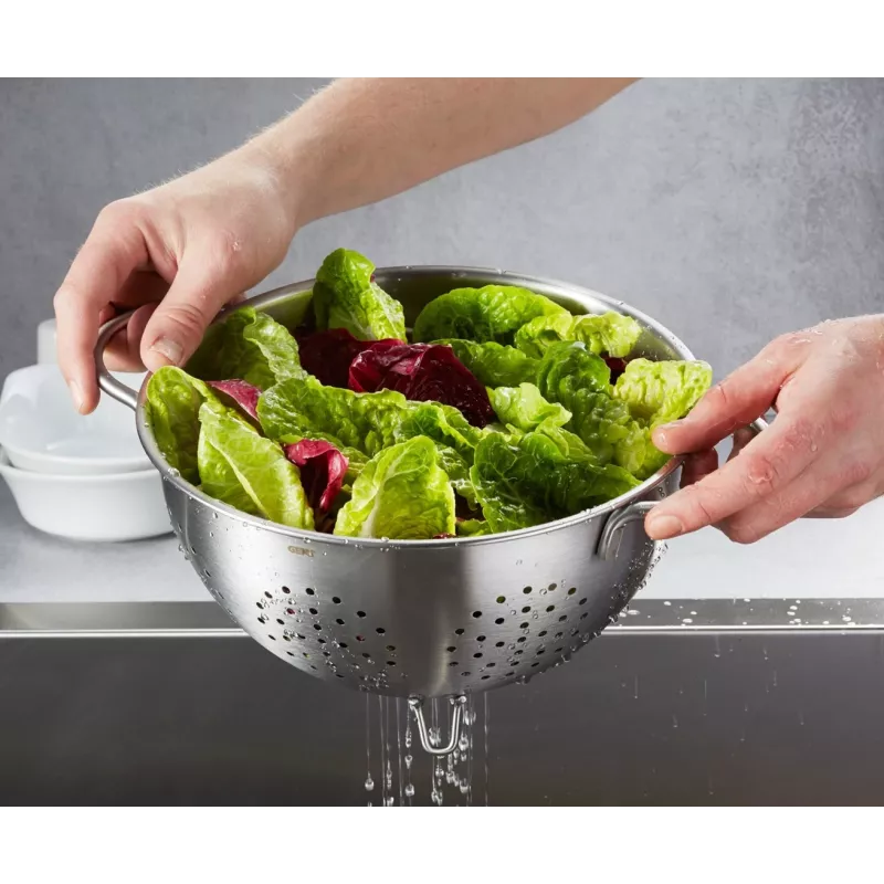 GEFU COLINO colador de cocina, acero inoxidable, 24 cm