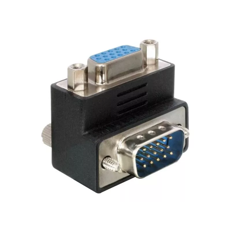 Adaptador Delock VGA conector macho/hembra 90° en ángulo (65171)