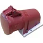 Base de enchufe de pared CEE Mennekes roja 32 A/400 VAC
