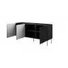 Cama Meble HOLE cómoda 152x42,5x74,5 cm, negro mate