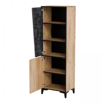 Estantería Cama Meble OVO 2D librería 50×38×182,5 cm roble/hormigón