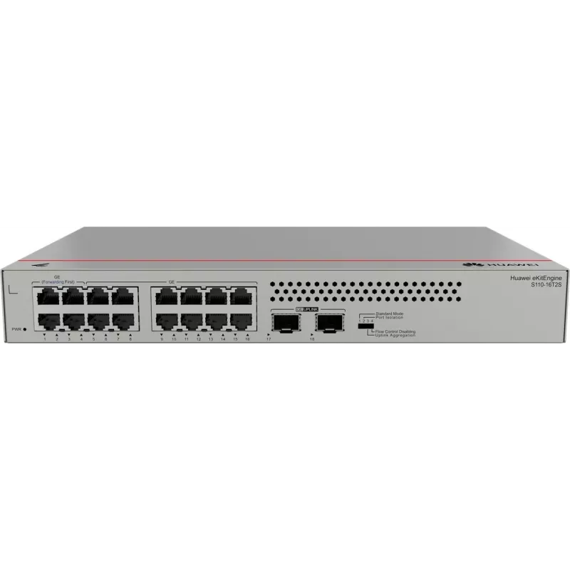 Huawei S110-16T2S switch Gigabit, 2x SFP 16x GLAN, 2x SFP, montaje en rack