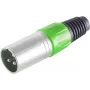 Conector XLR ShiverPeaks BS55002-Y amarillo — conector de cable de 3 polos, carcasa metálica con bloqueo