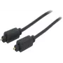 shiverpeaks 1,0 m Toslink - Toslink - TOSLINK - conector macho - TOSLINK - conector macho - Oro - Negro (Bs69004-1.0)