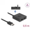 Delock - Distribuidor/conmutador de vídeo - 8K, bidireccional - 2 x DisplayPort - Sobremesa (18906)