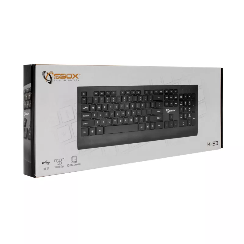 Teclado SBOX K-33 modelo US con conexiones USB y HDMI