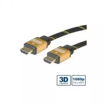 GOLD Cable HDMI High Speed con Ethernet 10,0 m, HDMI Type-A estándar, HDMI Type-A estándar