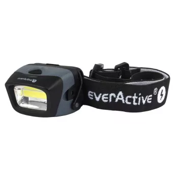 Linterna frontal everActive HL-150, linterna de cabeza, 150 lm, 3 W, IPX4, 3×AAA, negra