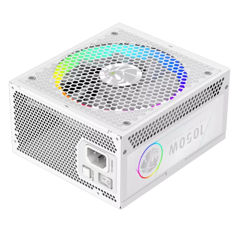 Gamemax fuente de alimentación, 80 PLUS, Gold | RGB 1050G WH | 1050 W