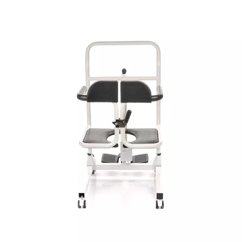 Silla de ruedas sanitaria MDH BMW02 — silla sanitaria ligera plegable para adultos, estructura portátil