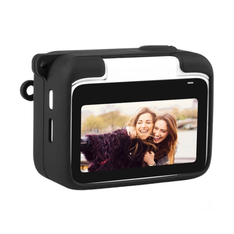 Funda protectora de silicona Puluz para Insta360 GO 3 con tapa de objetivo integrada