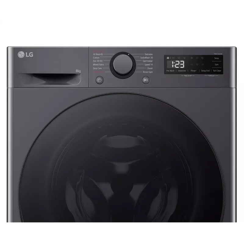 Lavadora LG F2WR508S2M — Carga frontal, 8 kg, 1200 rpm, A…