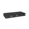 Conmutador KVM Lindy 2 puertos Dual Head HDMI 4K60, USB 3.0, 4096 x 2160 píxeles, 4K Ultra HD, Negro