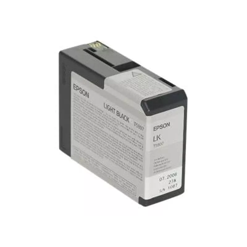 Epson unidad individual Light Black T580700, negro claro, tinta pigmentada, 80 ml, 1 unidad