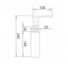 PYRAMIS DP-01 028102501 Dispensador de jabón Cromo, acero inoxidable
