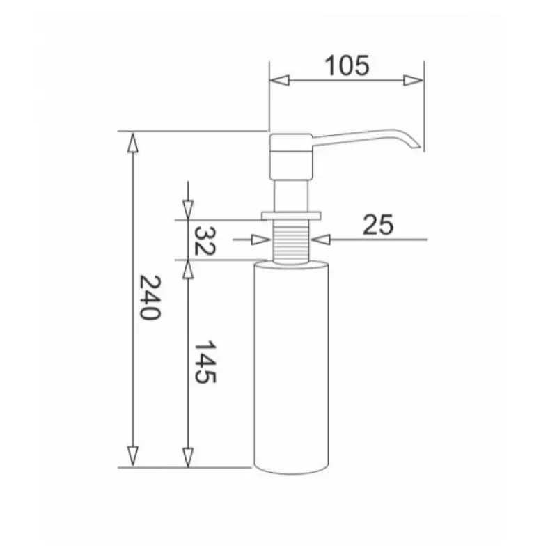 PYRAMIS DP-01 028102501 Dispensador de jabón Cromo, acero inoxidable