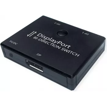 VALUE 14.99.3587 Conmutador DisplayPort 4K bidireccional, de 2 vías, 3840 x 2160 a 60 Hz, negro