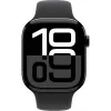 Apple Watch Series 10 carcasa de aluminio GPS + Cellular 46 mm Diamond correa deportiva negra M/L