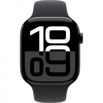 Apple Watch Series 10 carcasa de aluminio GPS + Cellular 46 mm Diamond correa deportiva negra M/L