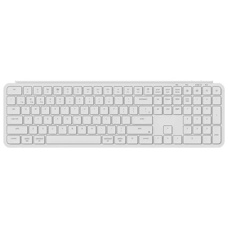 Teclado Keychron B6P-K8 tamaño completo USB RF Wireless Bluetooth marfil