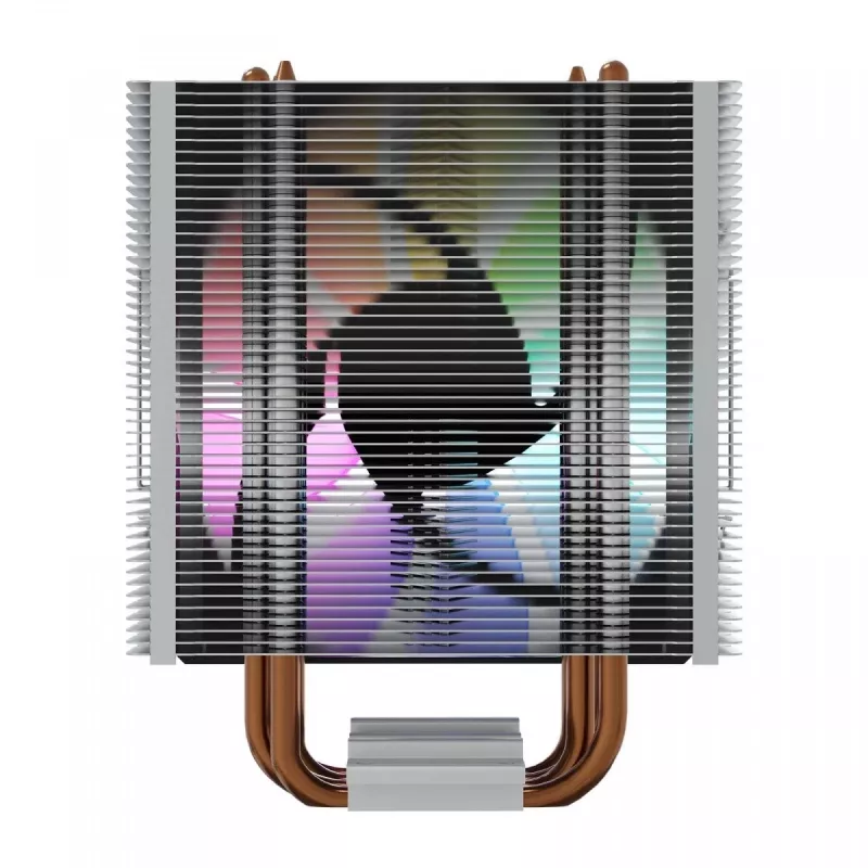 Disipador de CPU por aire SAVIO SAVGCOVORTEXX2ARGB con 4 heatpipes, ventilador ARGB de 120 mm, negro