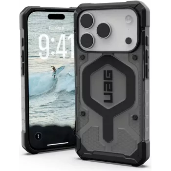 UAG Urban Armor Gear Pathfinder MagSafe funda | Apple iPhone 17 Pro | Ash (gris transparente)/negro | 114551113140 (114551113140)