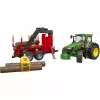 BRUDER John Deere 7R 350 con remolque forestal y 4 troncos