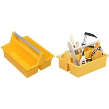 Caja de almacenamiento y transporte allit McPlus Carry 40 PP con asa ergonómica de aluminio, amarillo