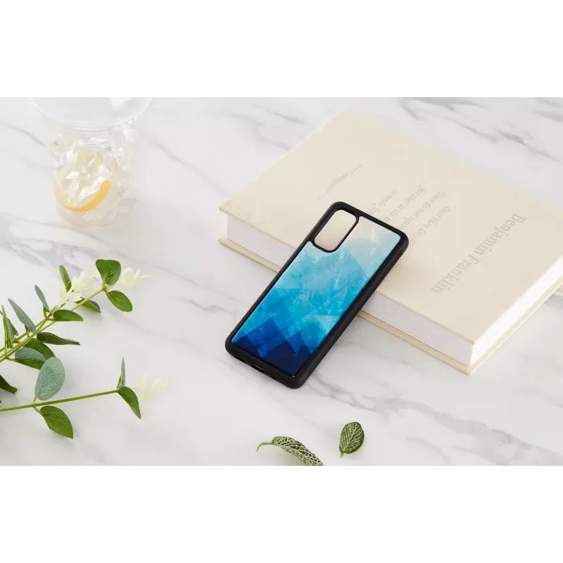 Funda protectora iKins para Samsung Galaxy S20 — acabado blue lake negro